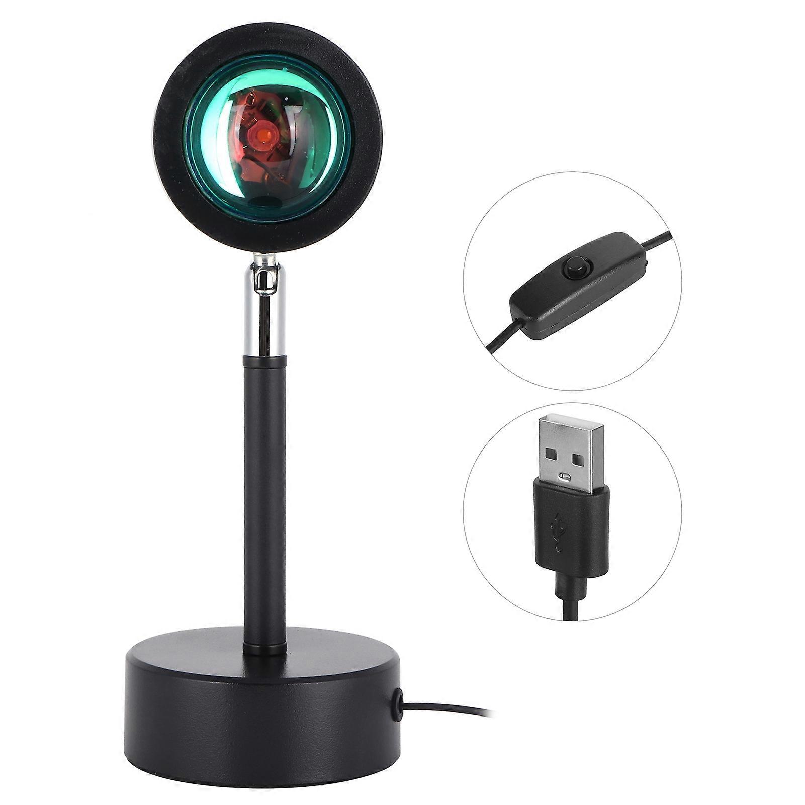 LED Sunset Projector Lamp with USB Power, Adjustable Brightness, Ideal for Home, Restaurant, and Bar Ambiance