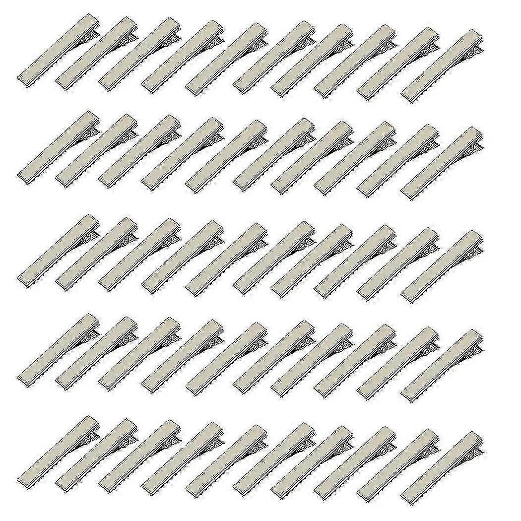50pcs Mini Pins Clips For Hair Diy - Silver