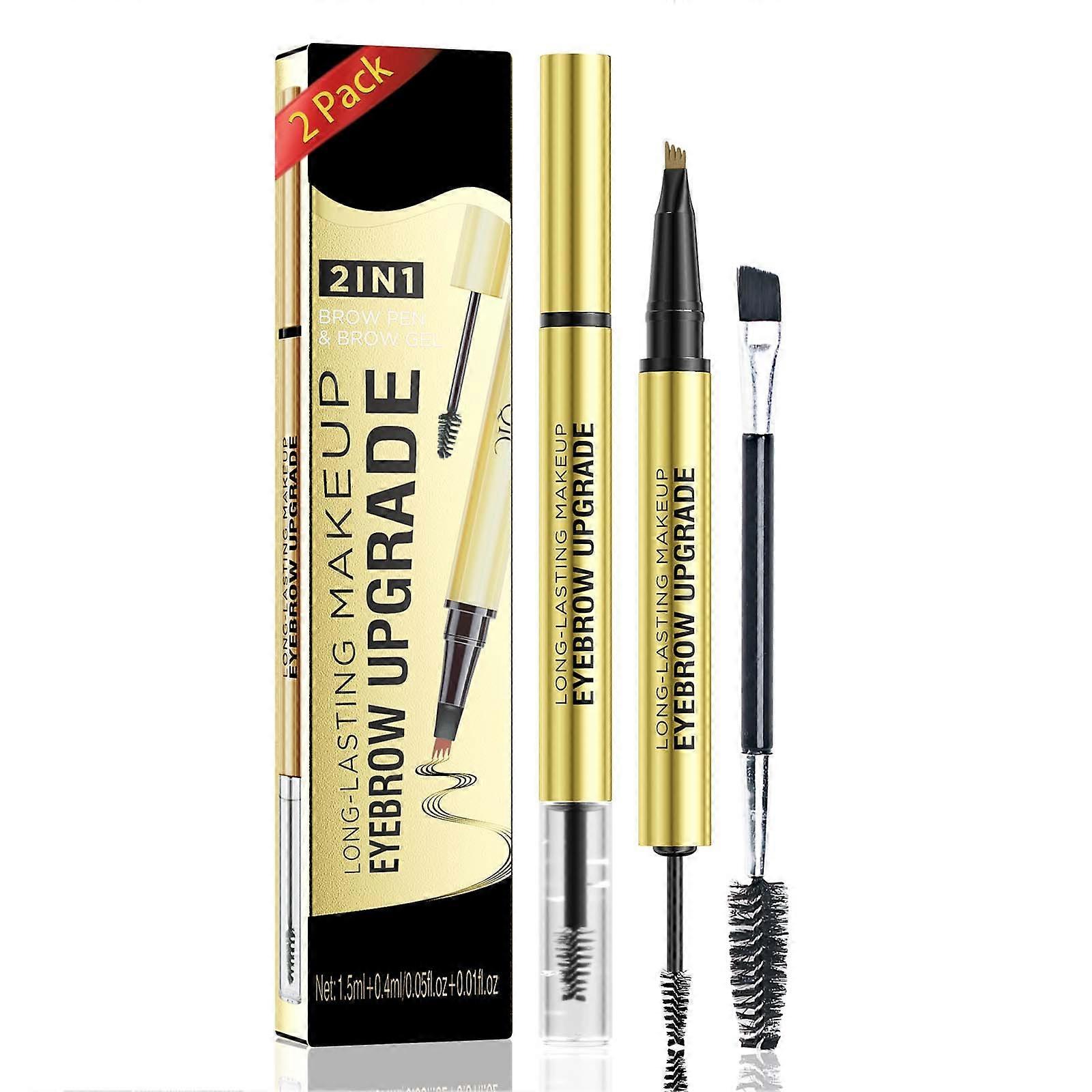 The 2-in-1 Head Eyebrow Pencil Is Equipped With A Fork Tip And Brush Tip To Create Natural Hair Like Eyebrows 3ml Beginner-friendly