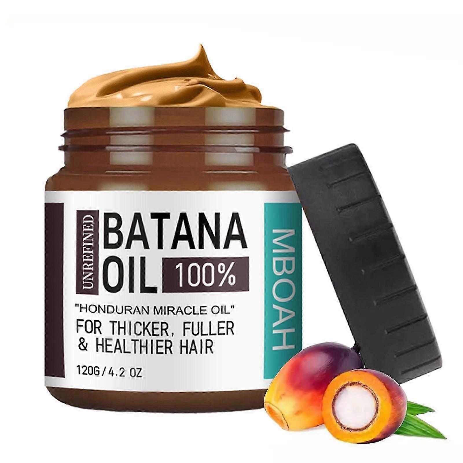 Óleo de Batana Não Refinado para Crescimento de Cabelo, Óleo de Batana Orgânico 100% Puro, Soro de Crescimento de Cabelo Ajuda com Frizz, Pontas Duplas, Textura & Brilho