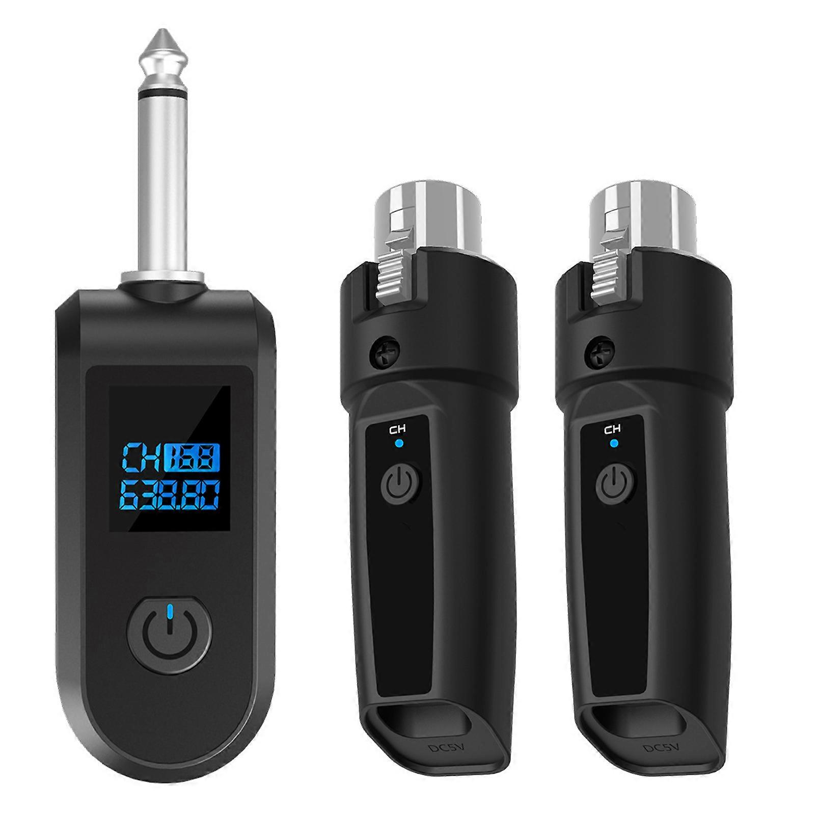 Professional UHF Wireless System Receiver Transmitter for Dynamic Mics, Compatible for Amplifiers and PA Systems