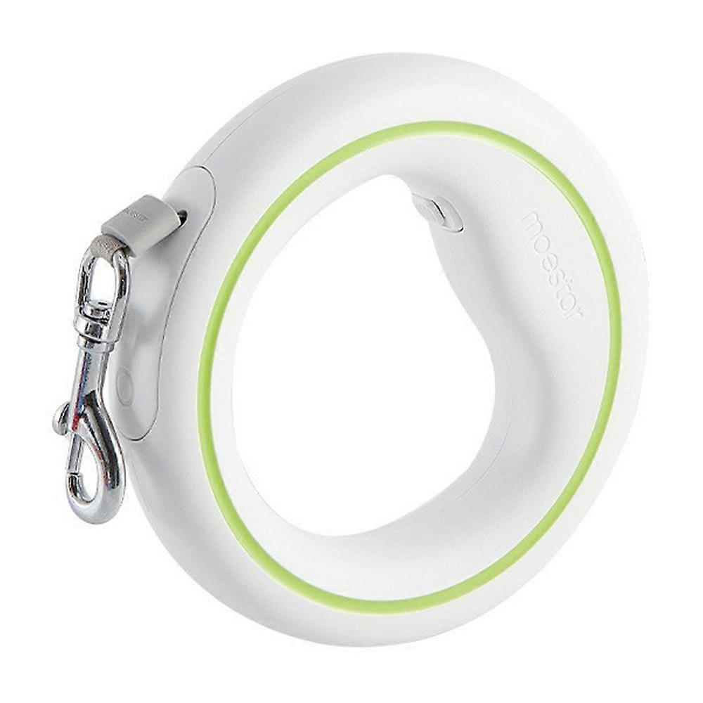 MOESTAR 3m UFO Laisse rétractable pour chien avec poignée en forme d’anneau (2nd Gen Air 2023), pas de blanc+vert clair
