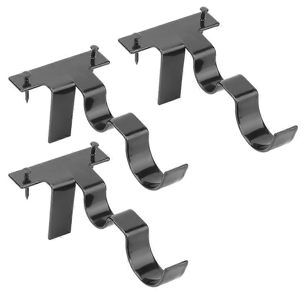 3Pcs Household High Quality Curtain Rod Bracket Hang Holders Window Frame Bracket