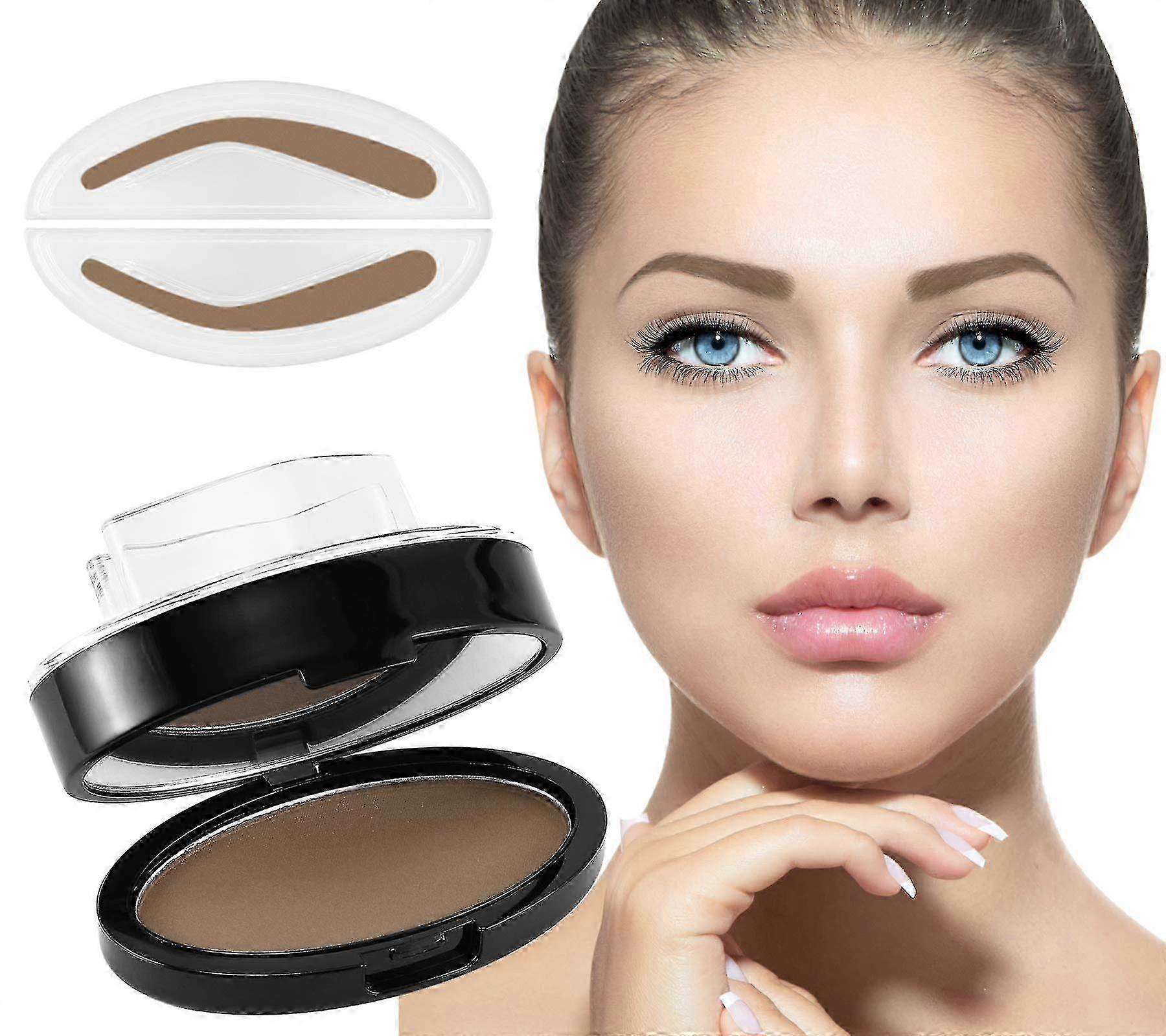 Eyebrow Seal Stamp Powder ,waterproof One Second Make Up Nature Tinting Coloring Kit For Makeup Beginners