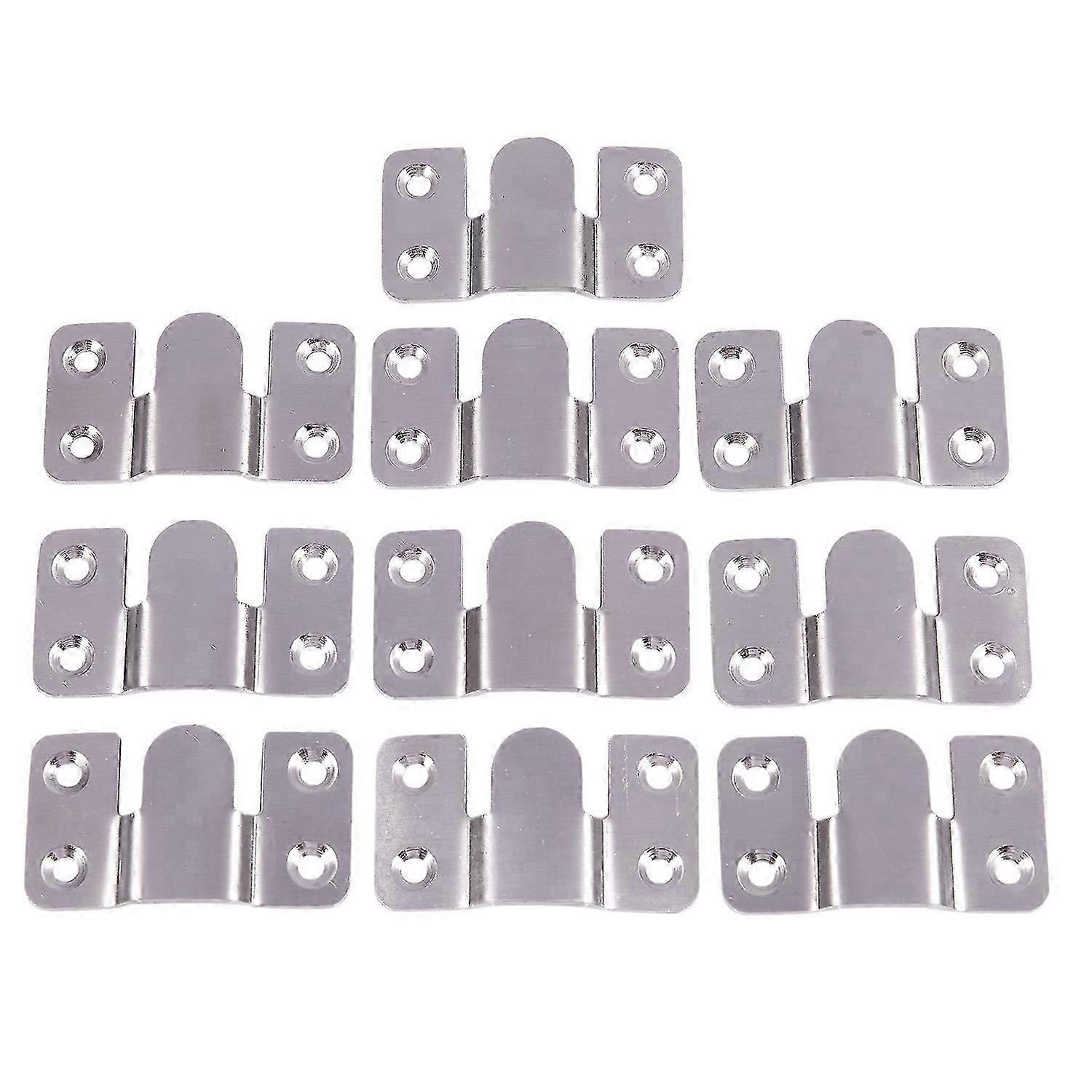 Furniture Sectional Interlock Style Sofa Connector 10pcs Silver Tone js