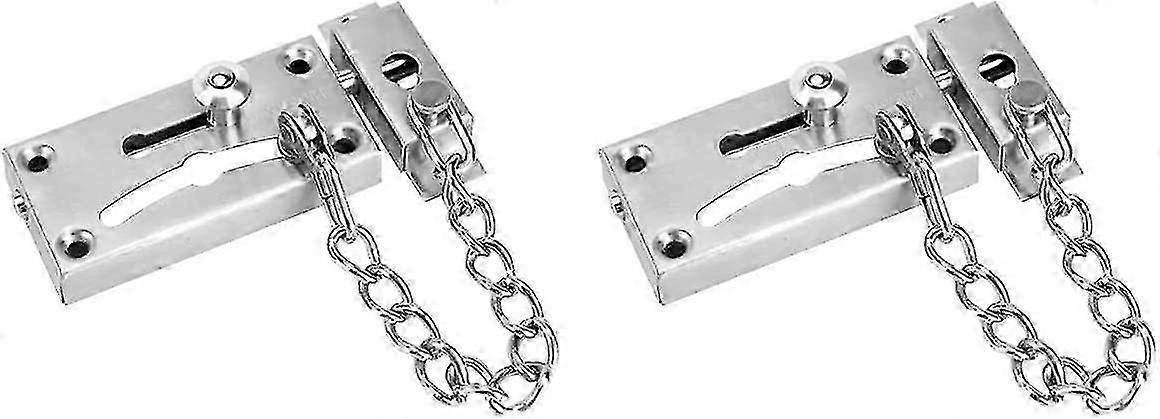 ヨーロッパ市場向けのステンレス製ドアチェーンロックシルバーセキュリティ(2個)