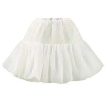 Womens 1950s Tutu Tulle Petticoat Double Layer Ruffled Bubble Puffy Skirt Underskirt Half Slips Dress for Costume Party