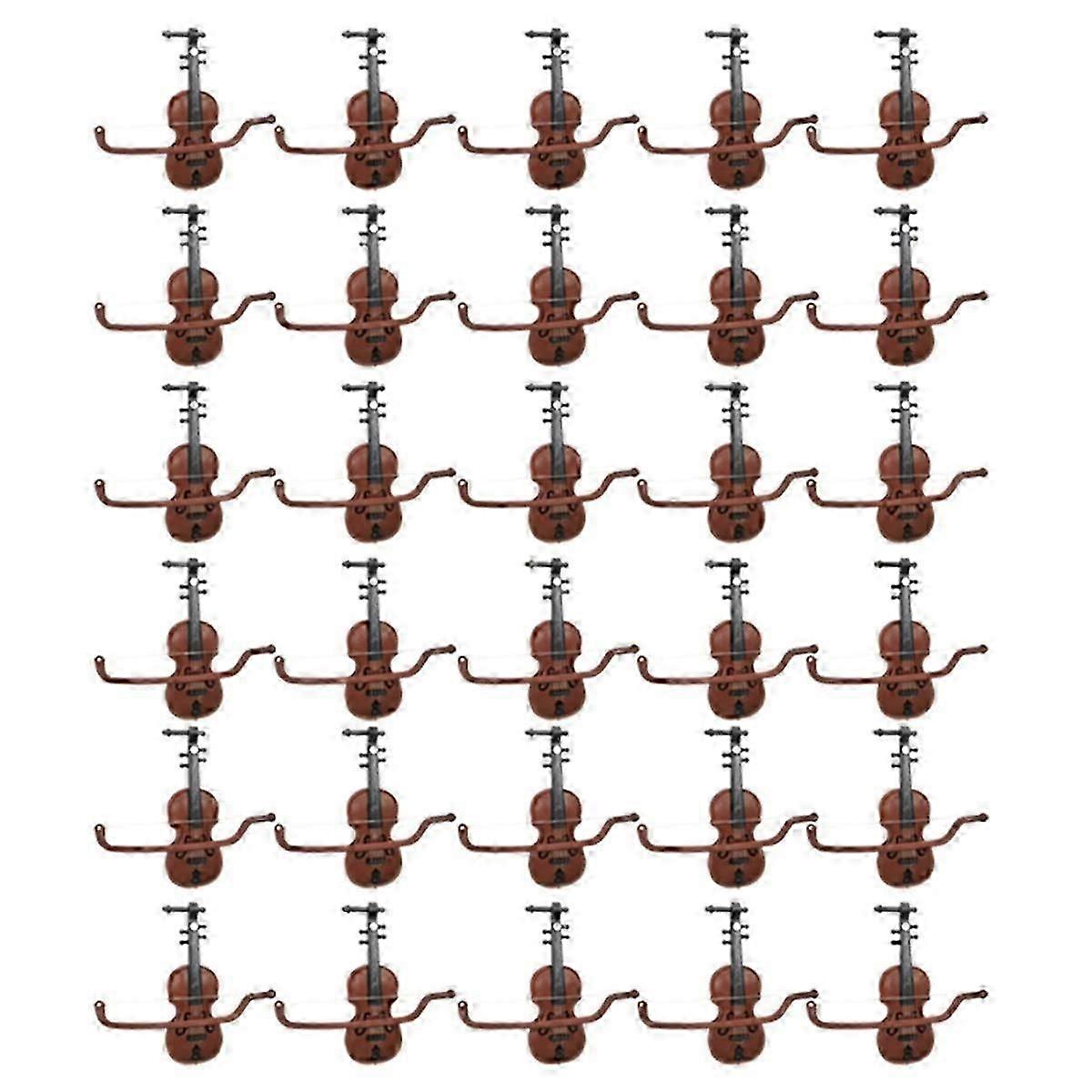 サンタクロース木目調バイオリンクリスマスアクセサリー小さなペンダントDIYデコレーション