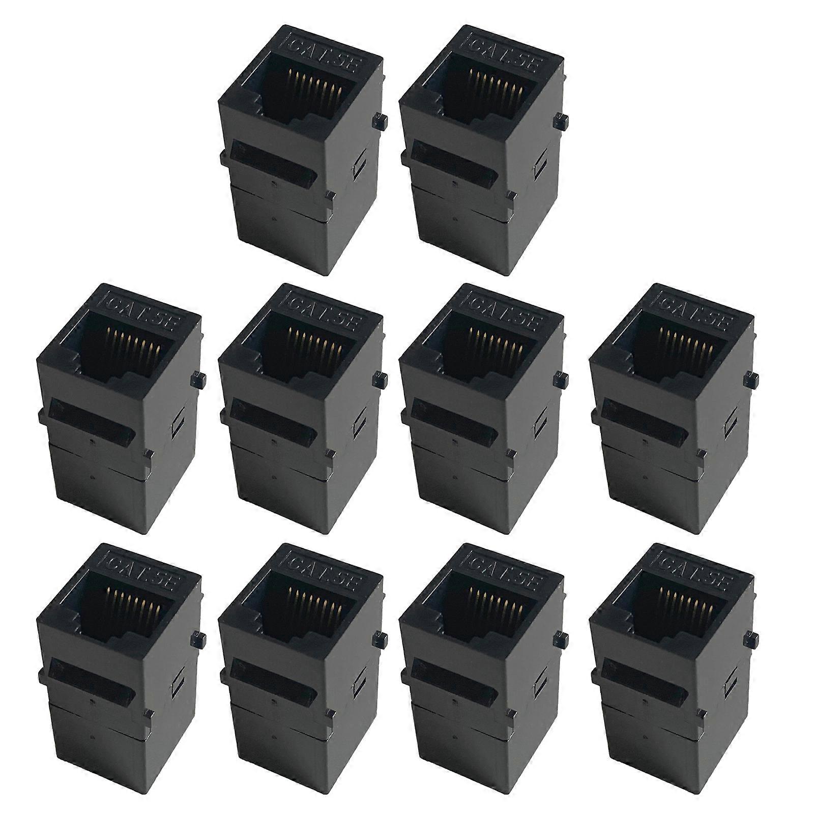 10Pcs RJ45 Connector Cat6 Cat5e Straight Through Network Modules Ethernet Adapter Network Extender for Ethernet Cable  CAT5E