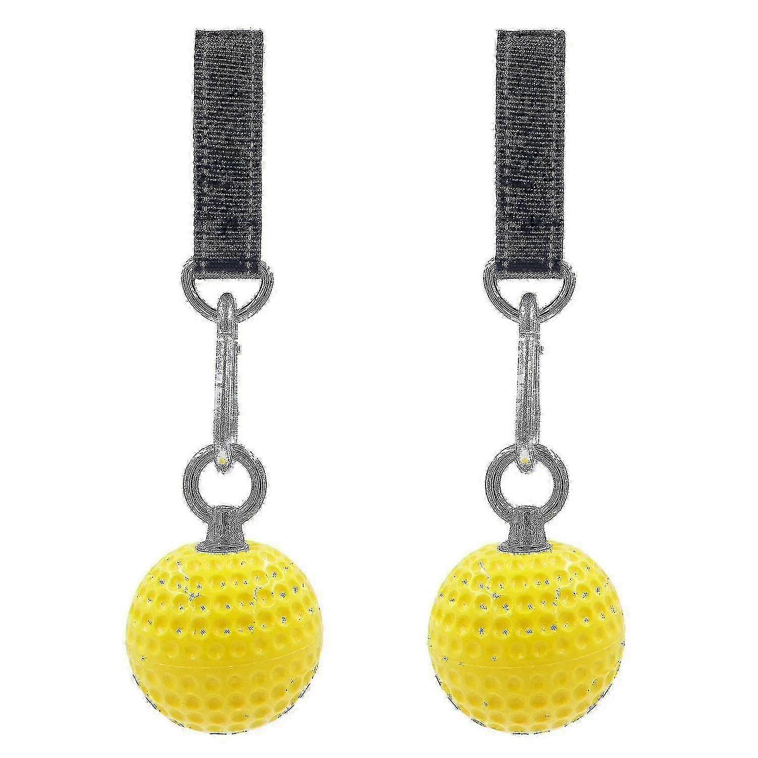 2pcs Pull Up Ball With Heavy Duty Strap Non Slip Hand Exercise(yellow) Walkbee A-F