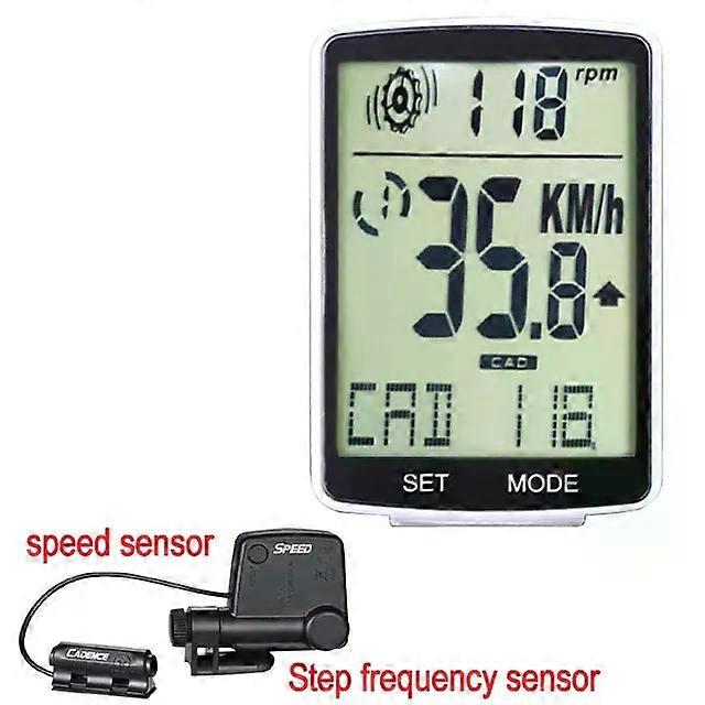 Wireless Cadence bike Speedometer 2-in-1 Bicycle Computer 2.8-inch Large-screen LED Digital Odometer MTB Code Tabl Accessories