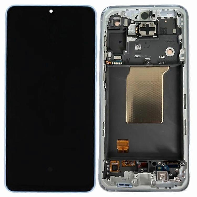 Compatible For Samsung Galaxy A55 5G A556 6.6 inch OEM Grade S AMOLED Screen and Digitizer Assembly + Frame (without Logo)