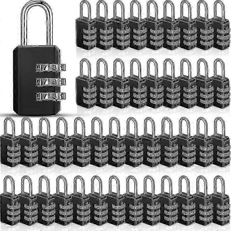50 Pieces Small Combination Lock 3 Digit Combination Lock Small Padlock