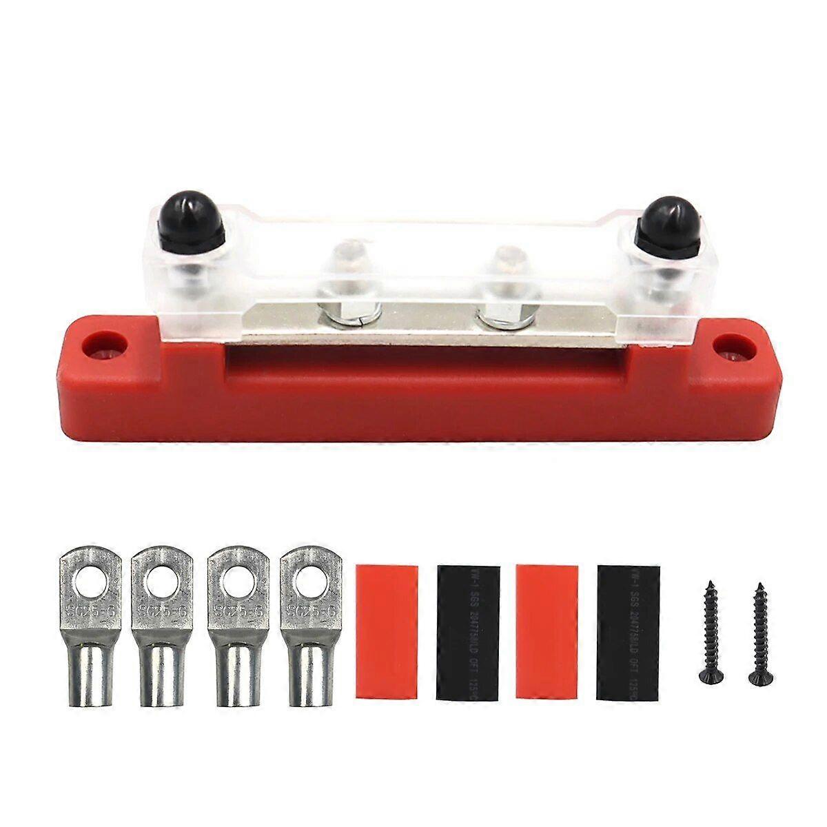 4 Terminal Power Distribution Block 48V 150A Bus Bar Terminal Block for Caravan Truck Boat Car Camper RV