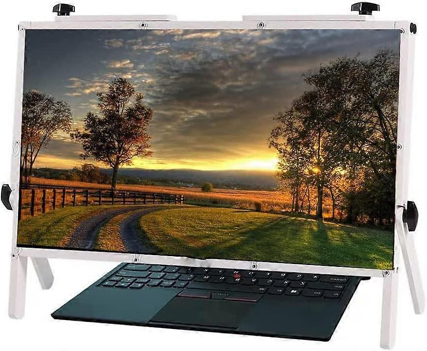 22 Inch Screen Magnifying Glass for Gaming - HD Blu-Ray Video Monitor with 5X Magnification, 3D Mobile Video Amplifier, White