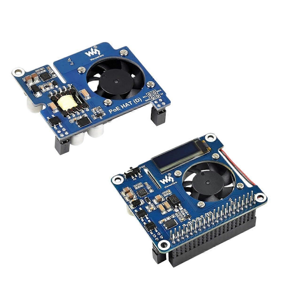 Poe Hat 802.3af Power Over Ethernet Gpio Expansion Board with Cooling Fan for Pi 3B 4B