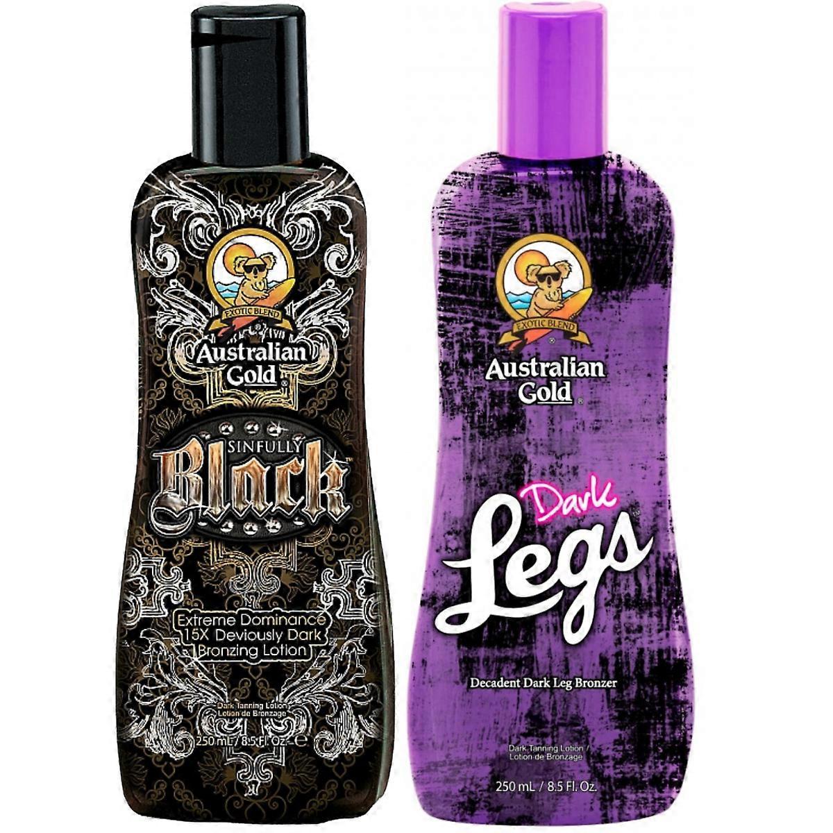 Australsk guld Sinfully Black + Mørke ben til benene