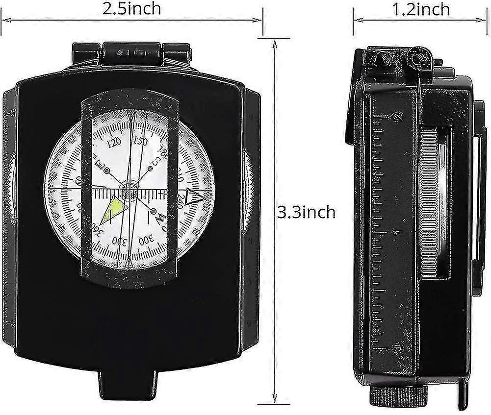 Compass Waterproof Navigation Compass Metal Sighting Compass