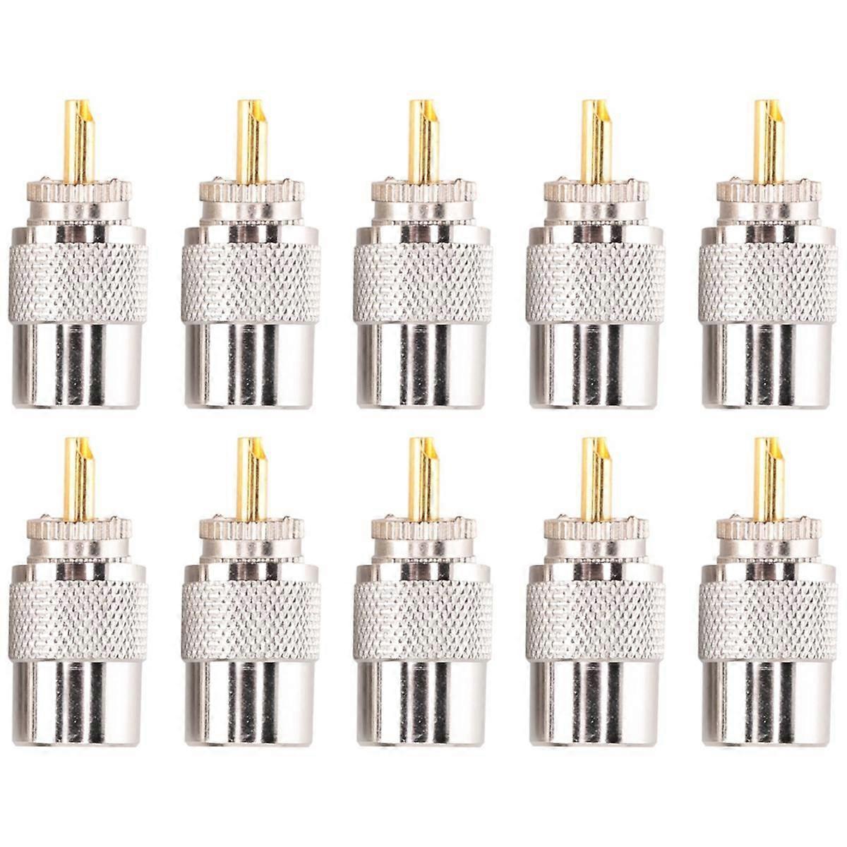 10 stuks RF-connector UHF mannelijke connector RG8 RG58 kabelschoenantenneconnector PL259