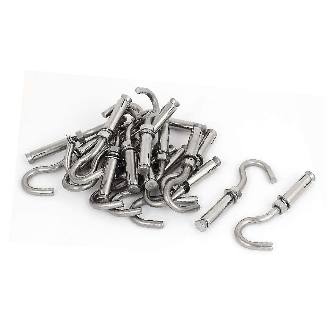 304 Stainless Steel Expansion Anchor Bolt Open Cup Hooks M8 20 Pcs Pack Multiple Colors