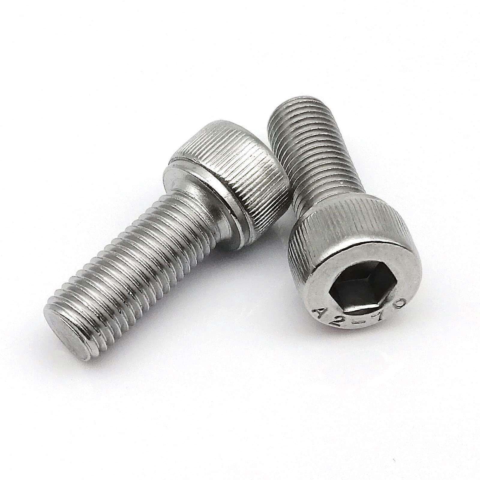 Lfang-Socket Cap Screws Fine Thread M3 M4 M5 M6 304 A2-70 Stainless Steel, 10pcs