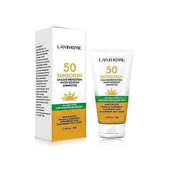 Sonnenschutz SPF 50+, getönte Sonnencreme, mineralische Sonnencreme, Sonnencreme, feuchtigkeitsspendende Sonnencreme für Körper und Gesicht SPF 50, UVA- und UVB-Schutz, wasserfest und schweißtreibend