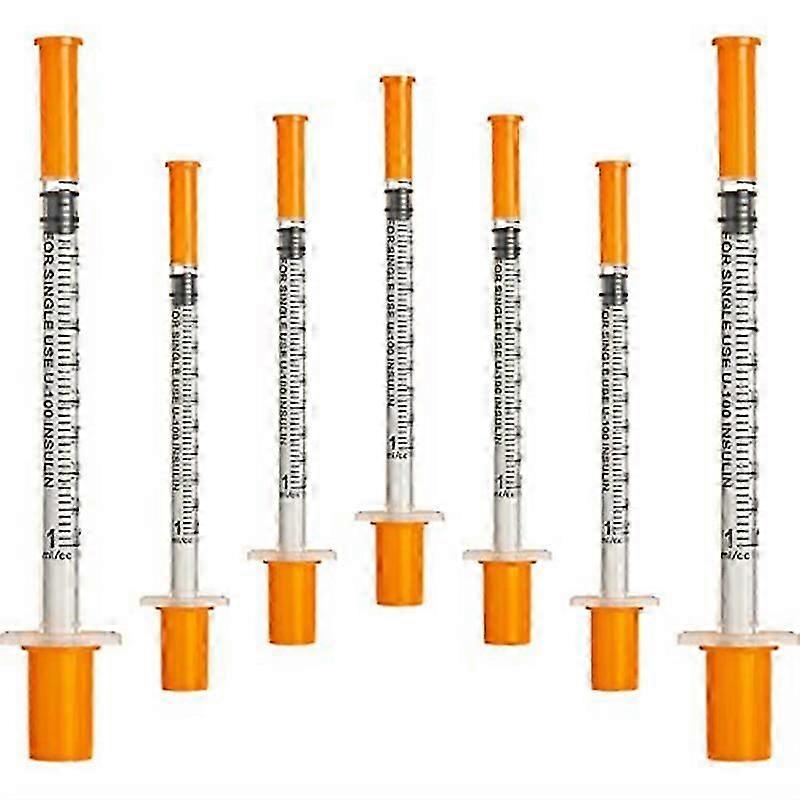 50 unidades / pacote Seringa de 1 ML com suprimentos de laboratório de 30G (8 mm de comprimento) - CHENG FU