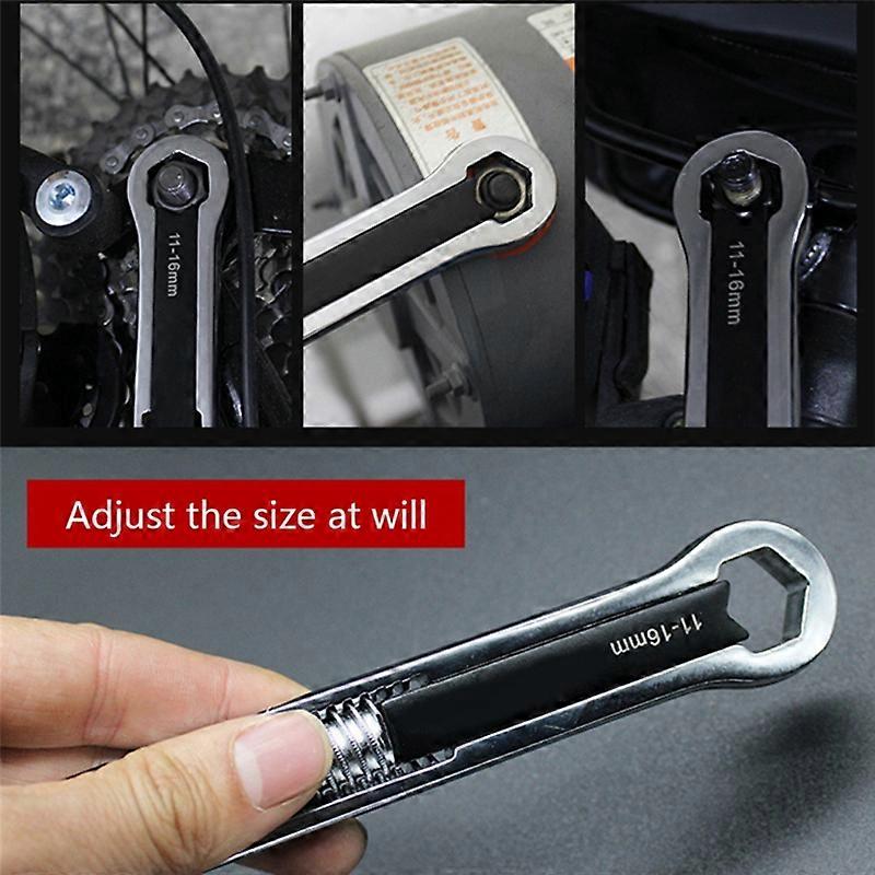 2Pcs Ring Wrench Set Adjustable Large/Small Double-Headed Wrench