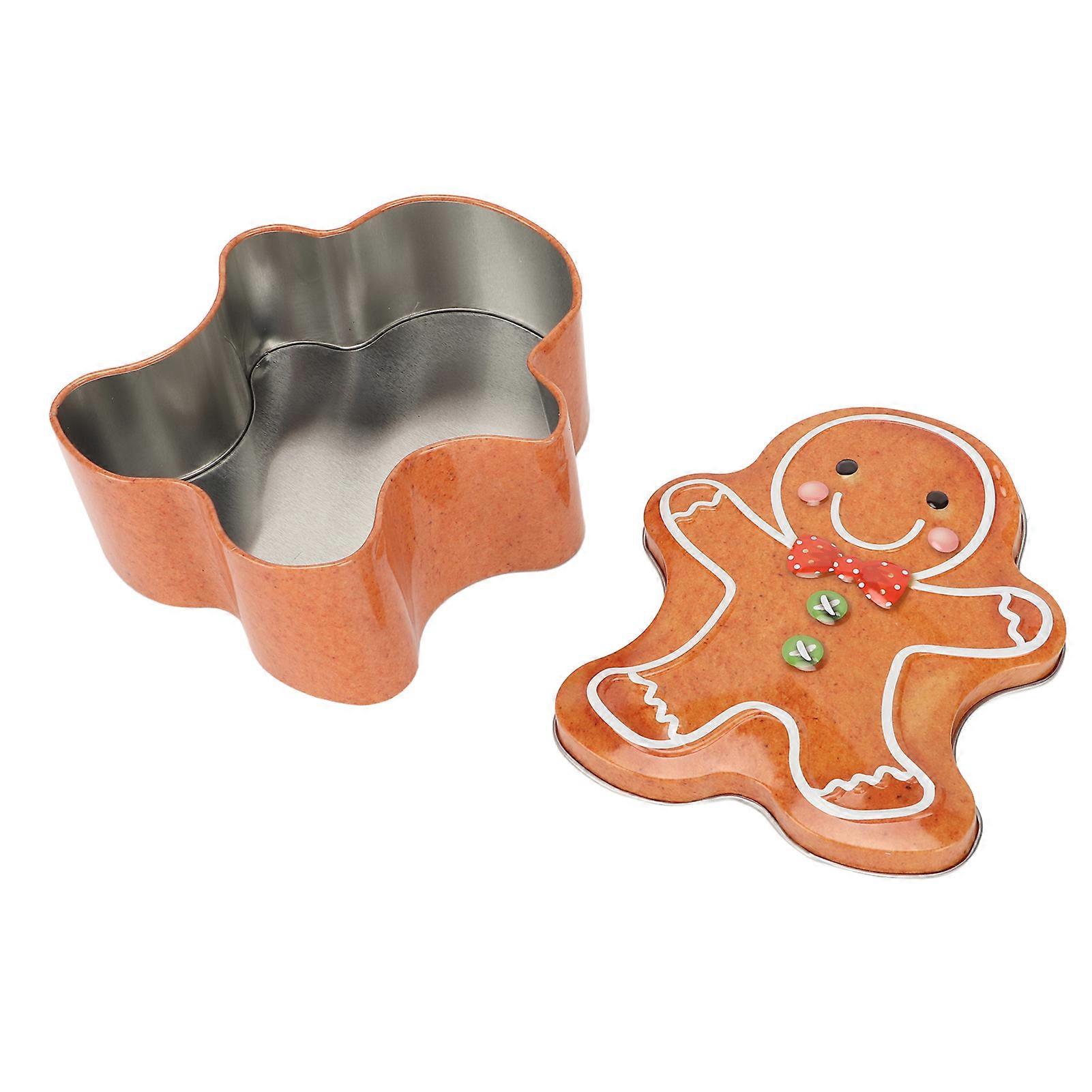 Candy Storage Tin Box Exquisite Man Shape Fine Workmanship Tinplate Christmas Candy Box