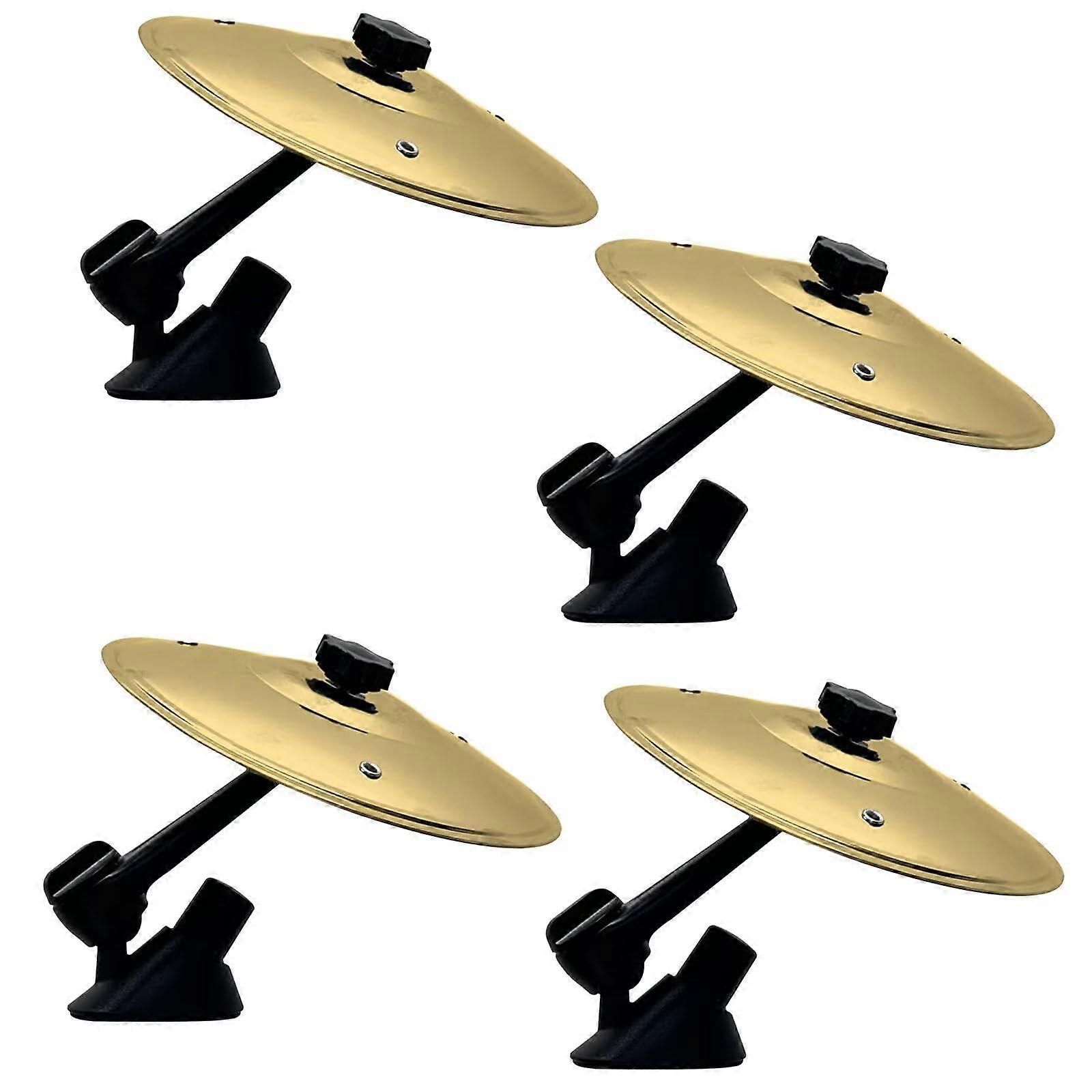 4PCS Car Crash Cymbal,Car Cymbal Air Vent,Mini Drum Car Vent Cymbal,Fun Music Gadget for Drivers Drummers (Gold)