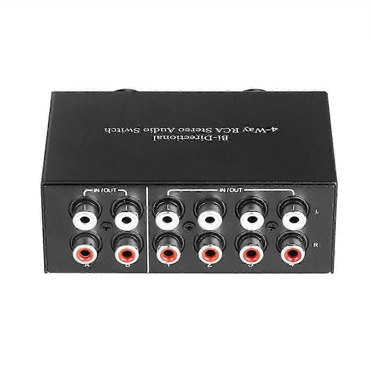 Commutateur audio stéréo RCA bidirectionnel 4 voies 2 entrées 4 sorties ou 4 entrées 2 sorties Jack G/D Canal audio RCA Aud