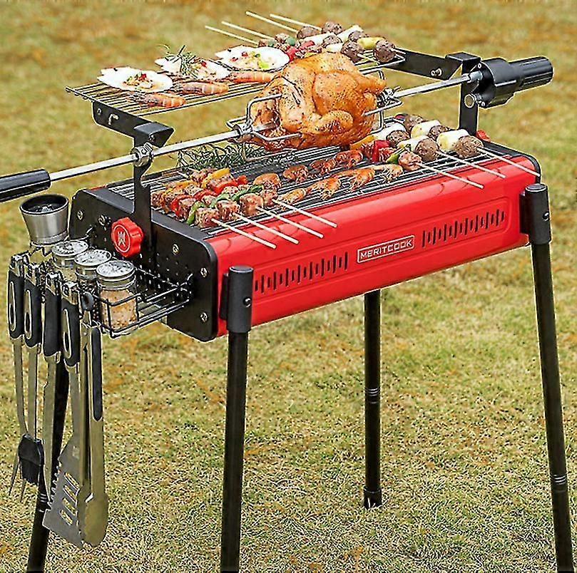 Adjustable Height Bbq Grill Outdoor Portable Charcoal Bbq Grill