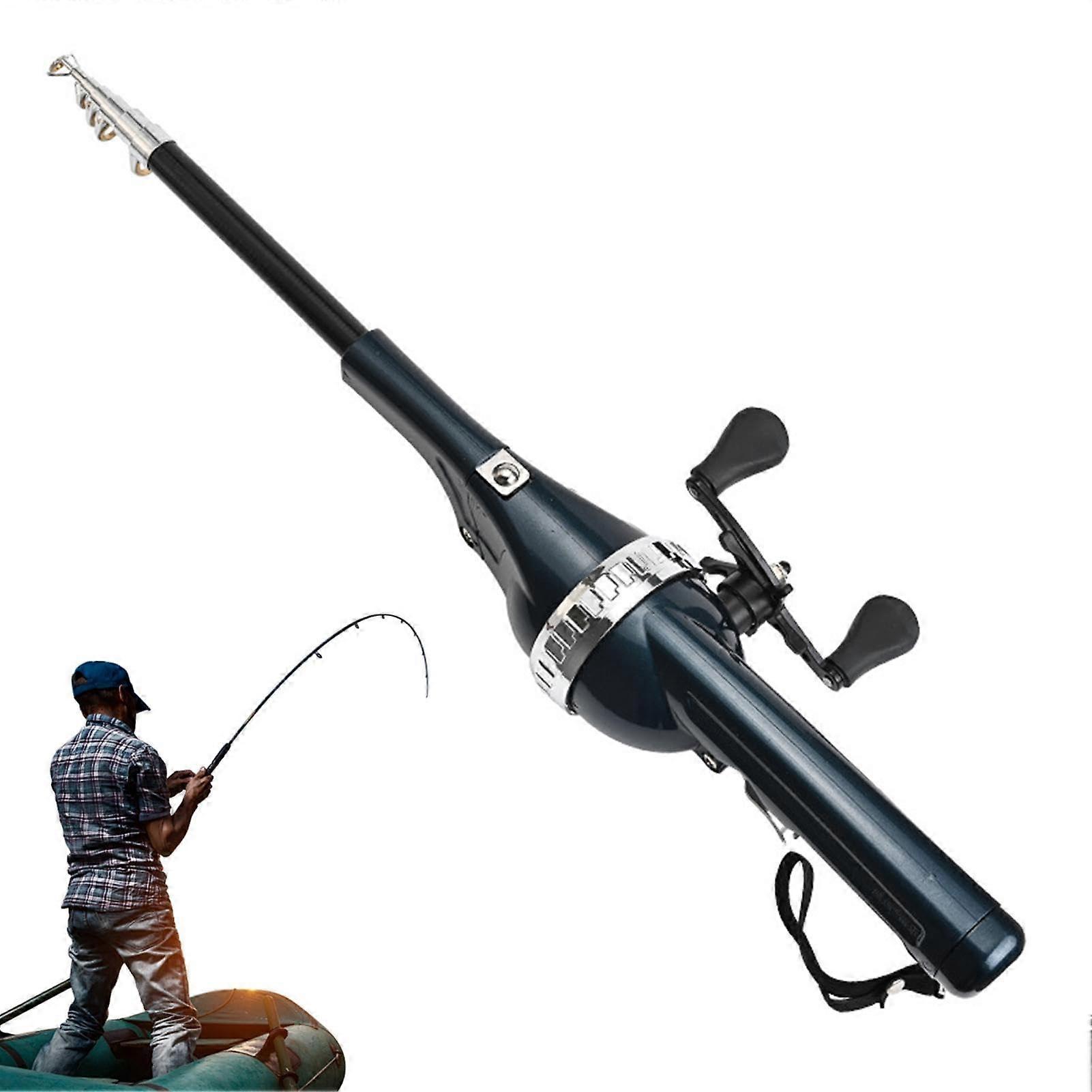 Fishing Rod - Portable Pocket Fishing Rod for Travel - Ultra Short Durable Freshwater Fishing Rod with Double Pocket设计