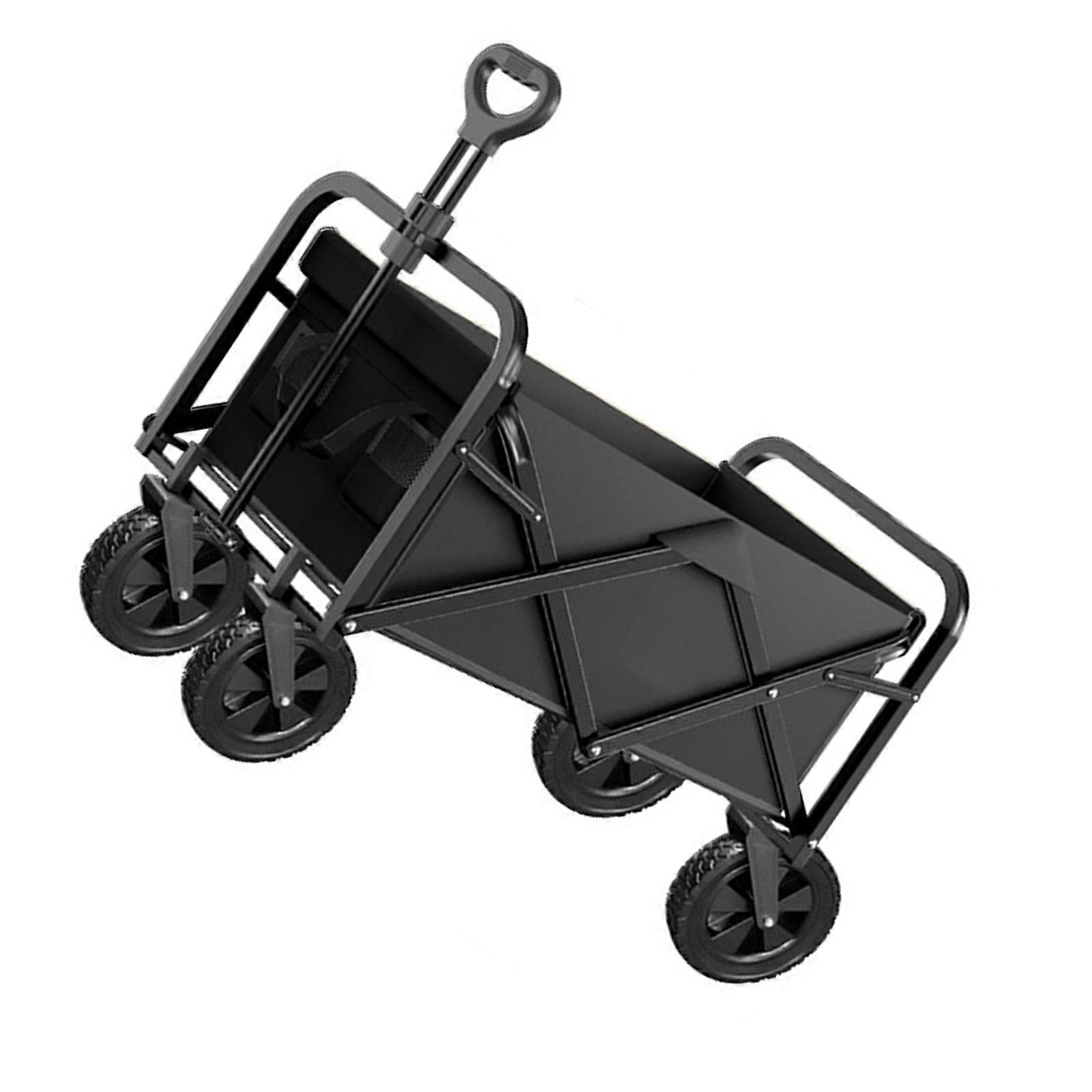Portable Household Camping Cart Foldable 150L Large Capacity Shopping Cart Multi-function Adjustable Handle Picnic Cart