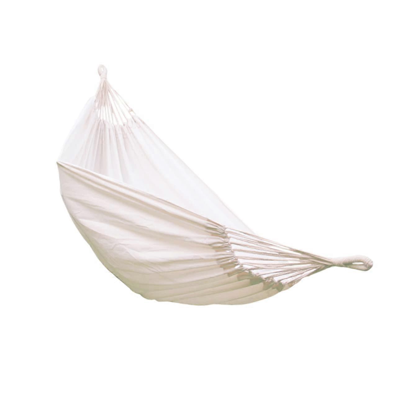 Canvas Hammock Camping Swing Hanging Chair Set with Cushion Canopy and Rope for Outdoor Pool Use - Durable Parachute Material