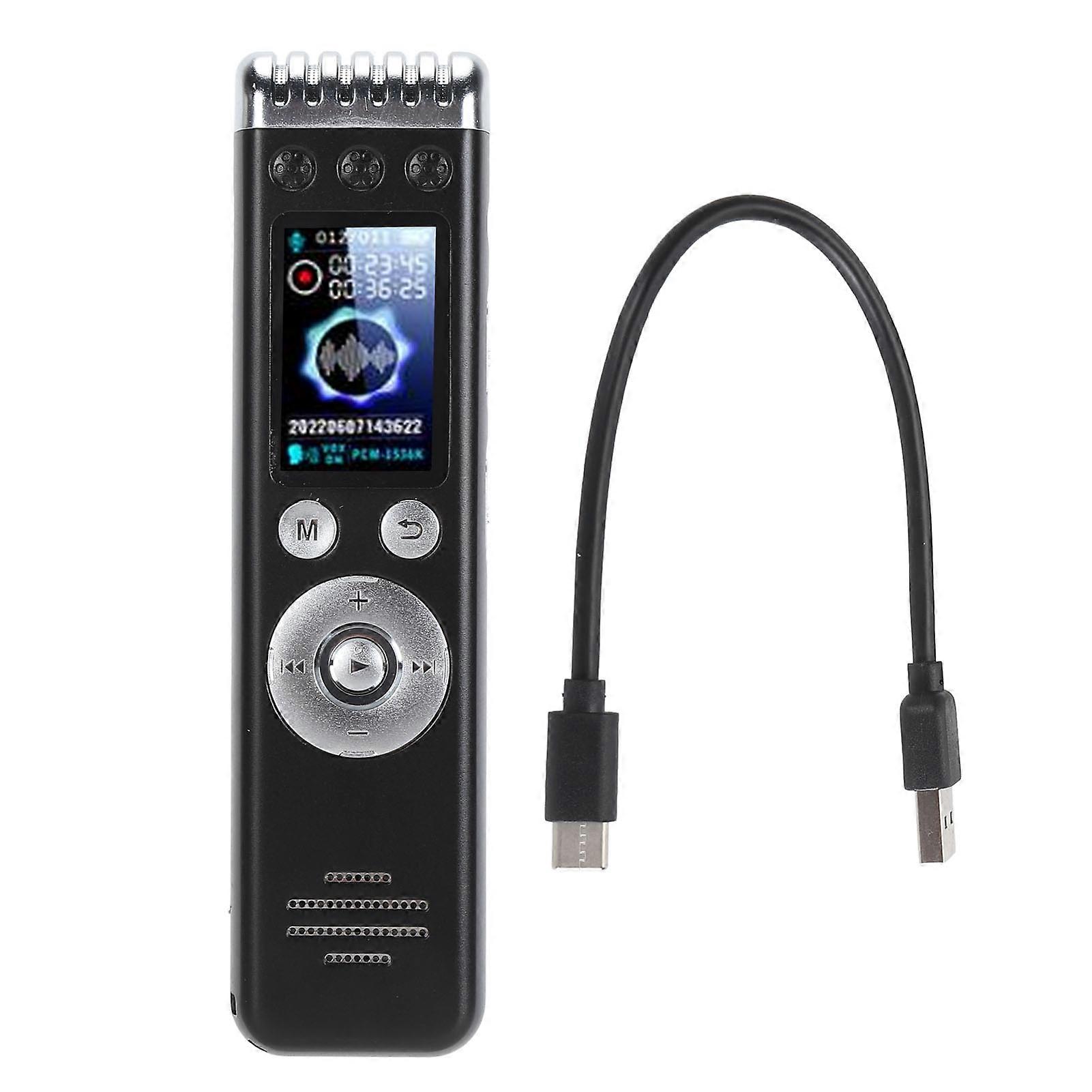 Digital Voice Recorder AGC Noise Reduction Large Capacity Long Standby o Recording Device for Lecture Conference Interviews 16GB