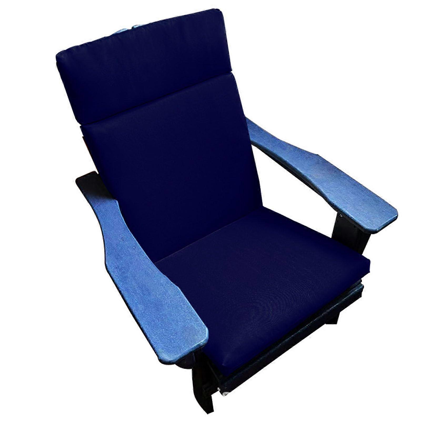 outdoor chair cushion with high backrest, blue