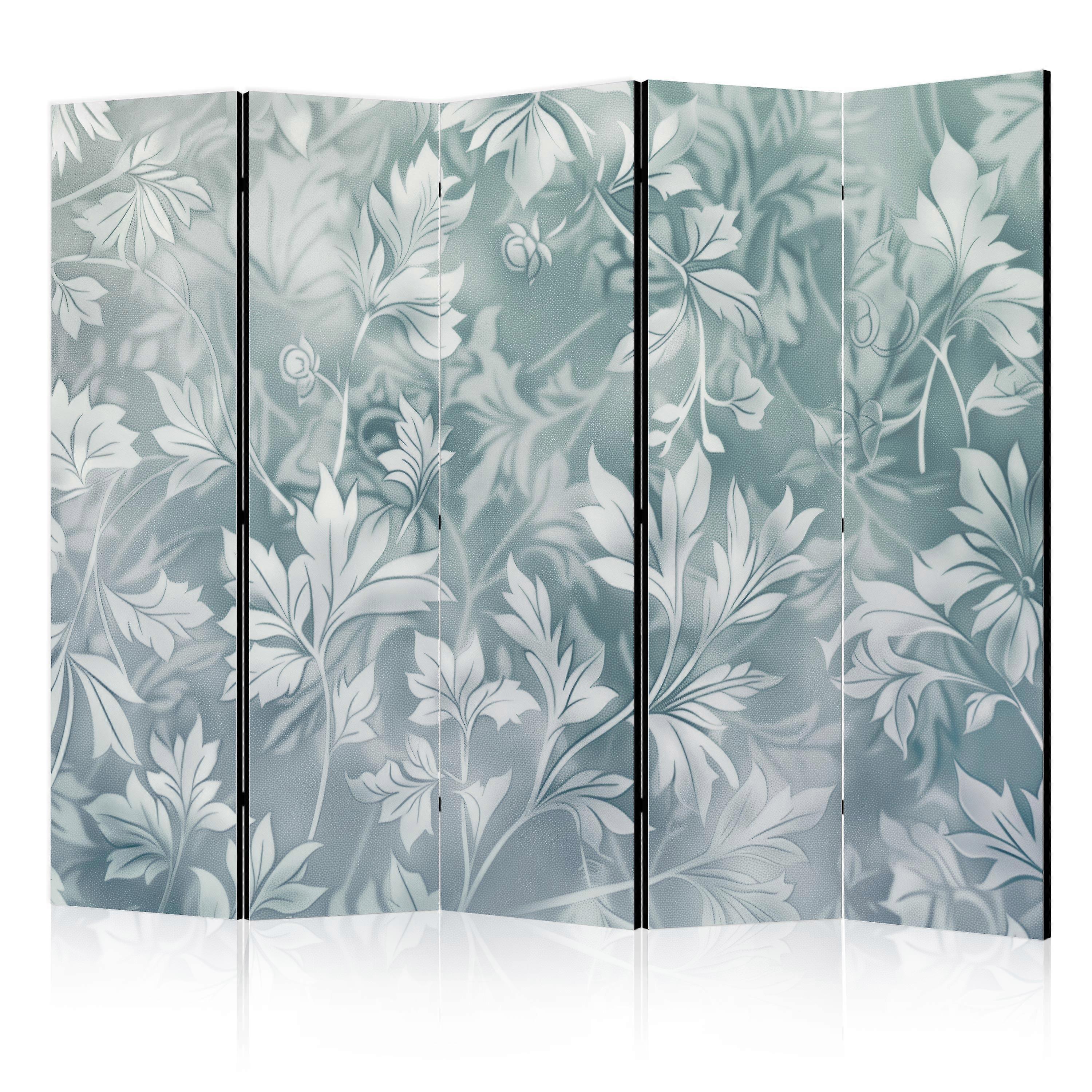 Screen - Ornaments in faded turquoise - Delicate floral pattern
