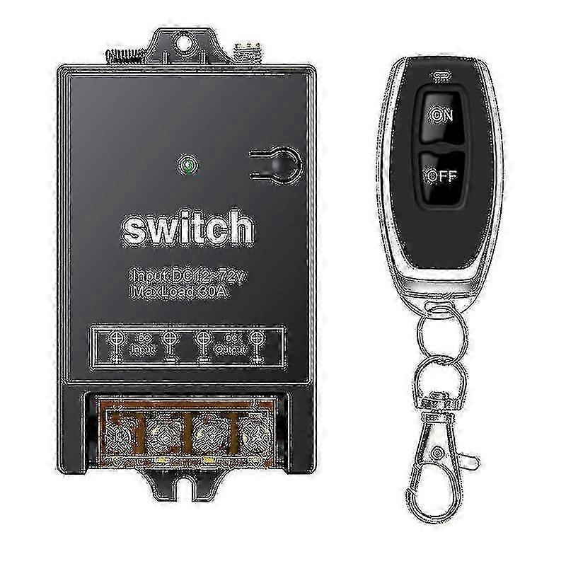 12V DC Single Circuit Wireless Remote Control Switch for Lights, Motors, Garage Door