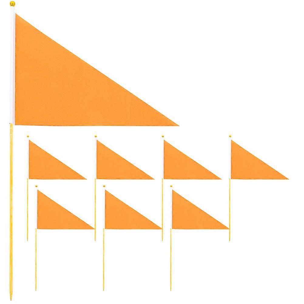 Yard Flags For Outside Lawn Mark Flags Orange 40X30CM Ground Marking 8Pack