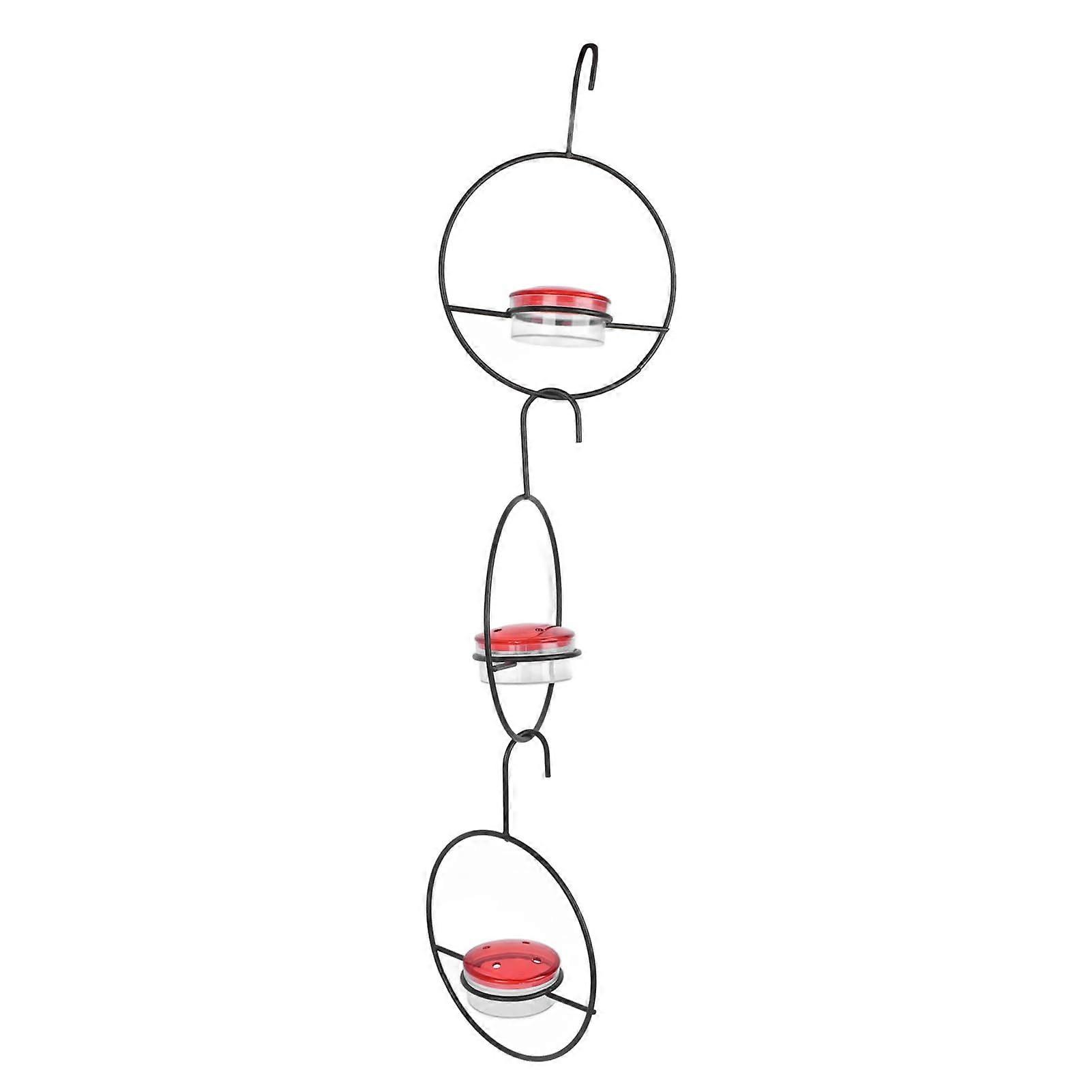 3PCS Hummingbird Feeder, durable bird feeder house for hanging made of metal for the garden