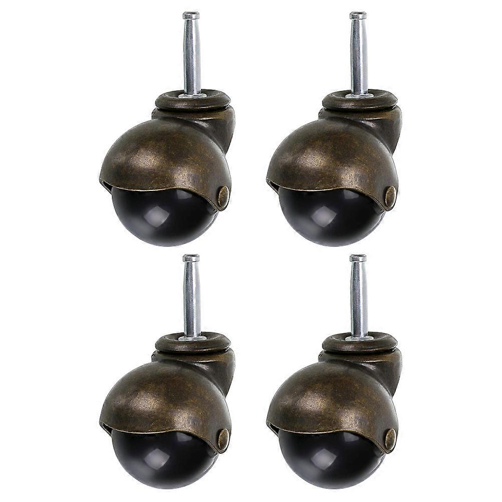 Rotating Castors Replacement Casters Smooth Rolling For Furniture 2-Inch Round Shape 4Pcs