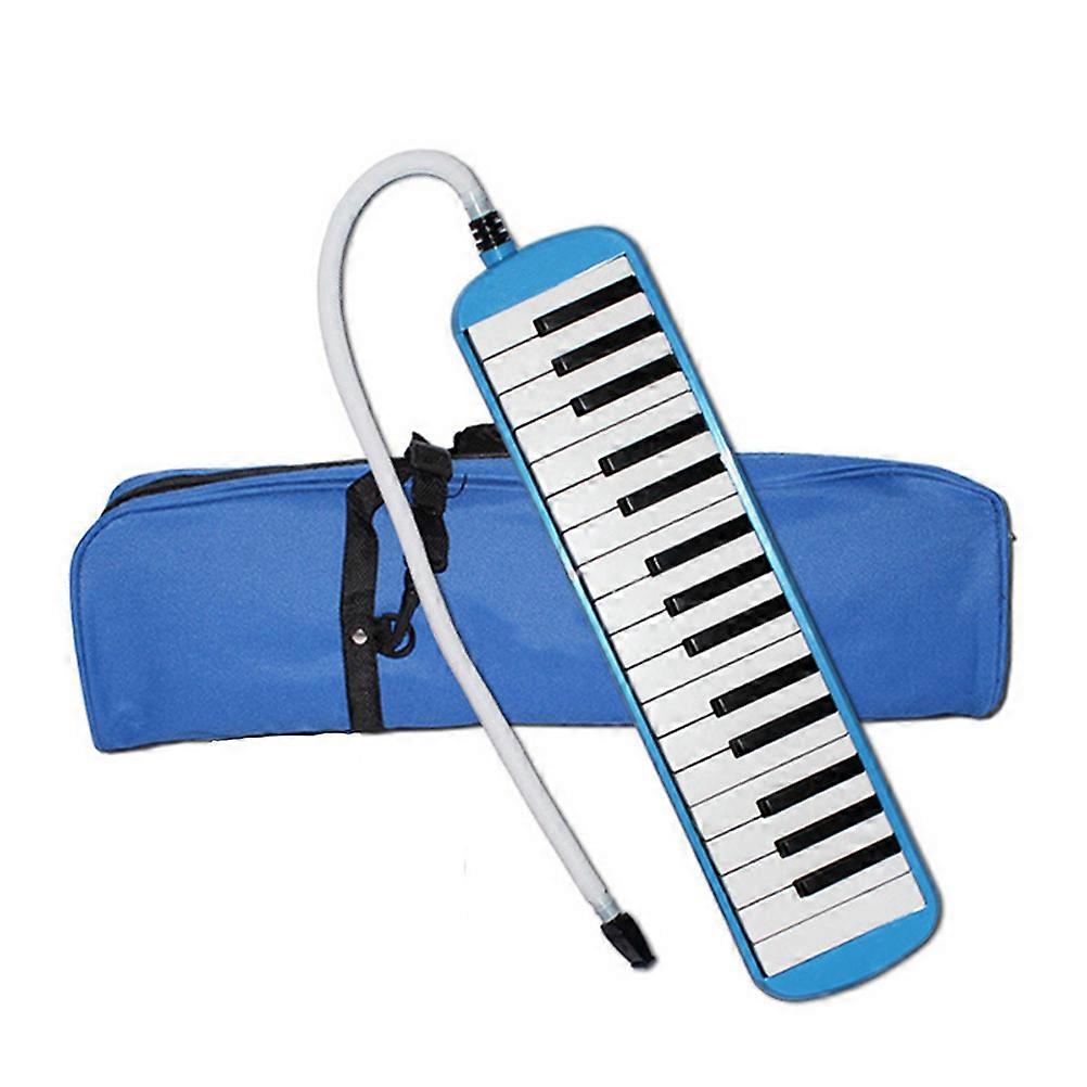 Beginner Harmonica Portable Melodica For Music Lovers Practice Performance Education Blue Alloy Rectangular 1Pack