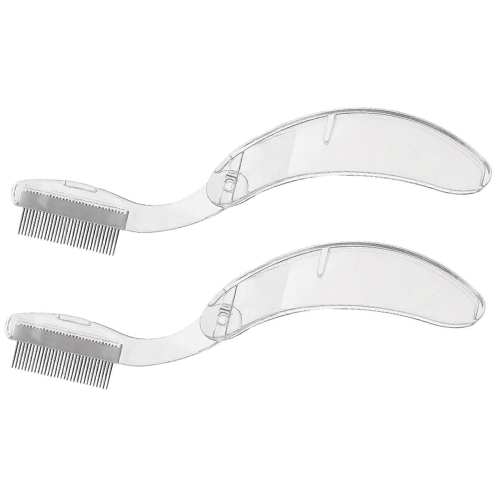 Portable Eyelash Comb with Stainless Steel Teeth Reusable Lash Separator for Eyebrow Grooming, Shaping and Makeup Application for Women