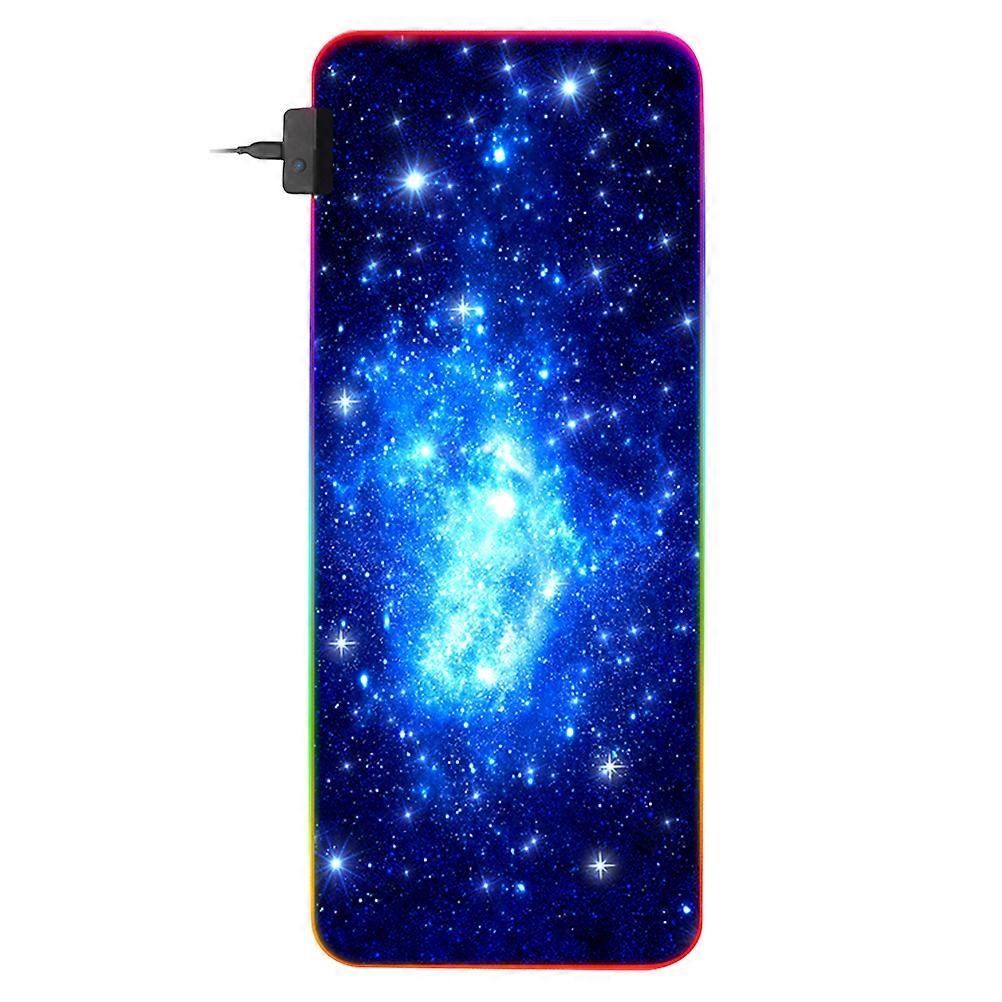 Mouse Pad Rgb Anti-Slip Sky Pattern Gaming Keyboard Mat For Professional Users 80x30x0.4cm 7 Colors Running Light Mode 1Set
