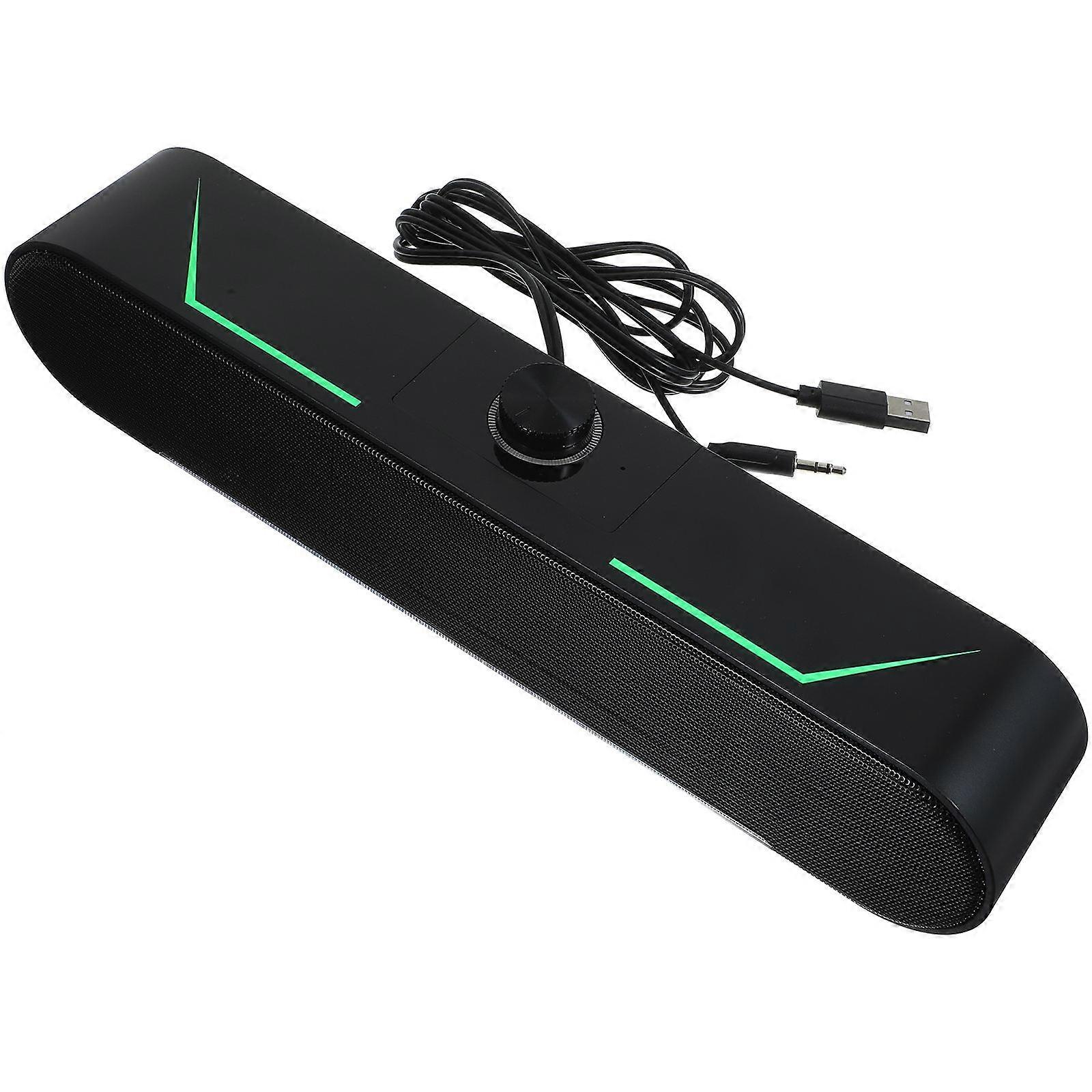 Soundbar Pc Desk Speakers Wired Connection Standing Soundbar For Tablet Computer 32.00X7.00X6.00cm 1Pack