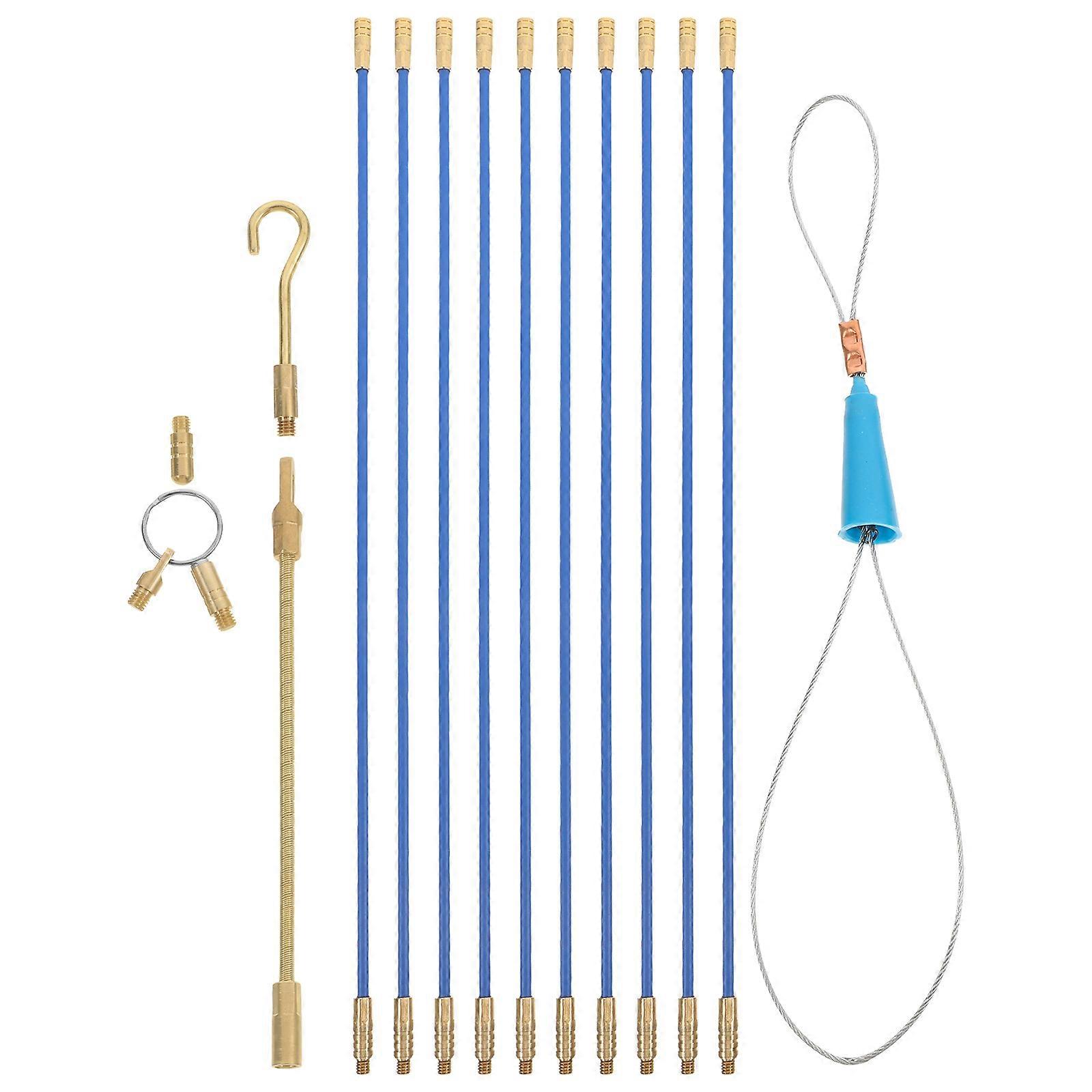 Wire Puller Fish Tape Wire Puller For Installation Projects Fiberglass Tools Electric Fish Rods 12.97X0.24X0.24IN 1 Set
