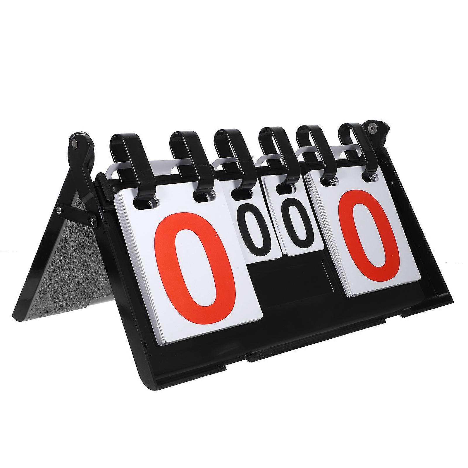 Flip Scoreboard for Tennis & Basketball Games – Reusable Sports Scorekeeper with Display Design for Tabletop Use