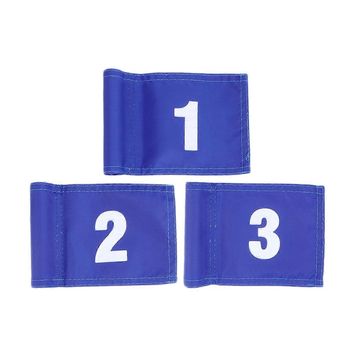 Practice Flag Small Flags Backyard Practicing Indoor Putting Flag Blue 12 X 18cm 3Pcs