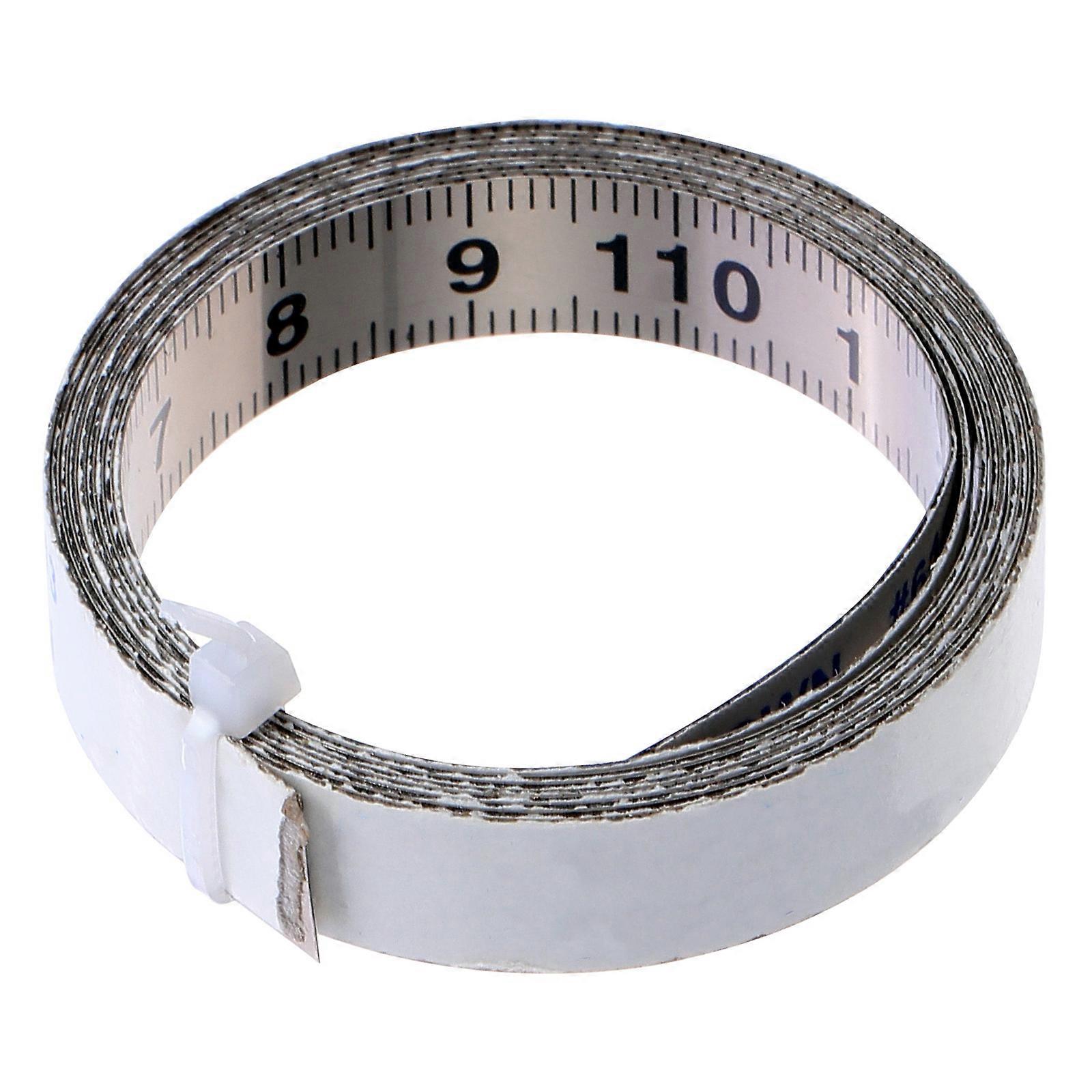 Woodworking Measuring Tool Adhesive Ruler Tape Workbench Use Carbon Steel Flat Simple Design Professionals 1Pcs